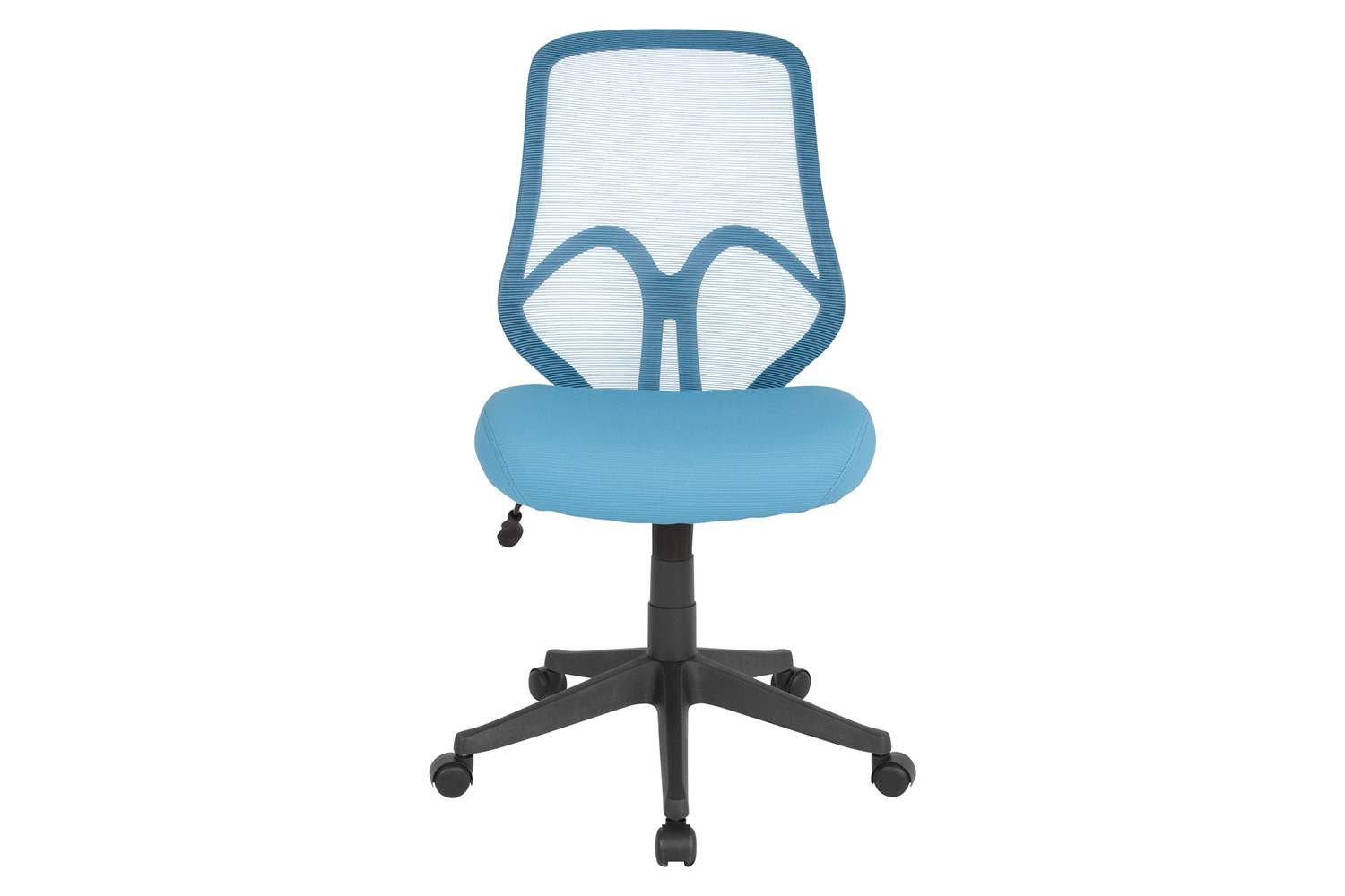 BLNK Salerno Series High-Back Black Mesh Office Chair - Light Blue