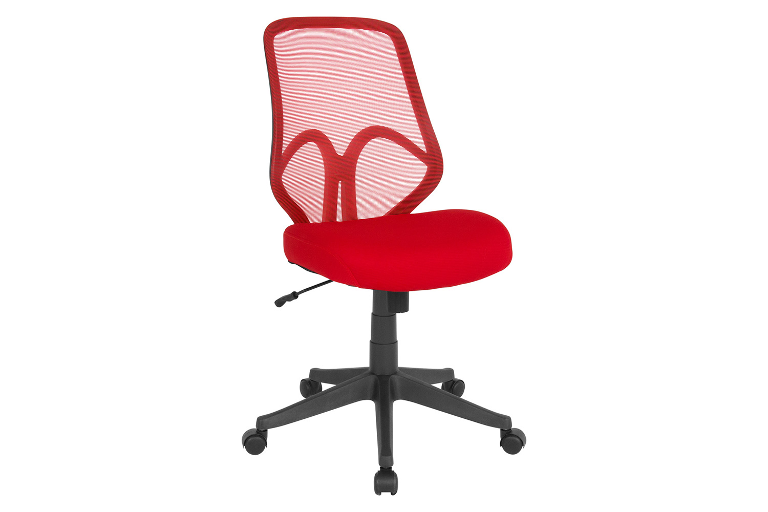 BLNK Salerno Series High-Back Black Mesh Office Chair - Red