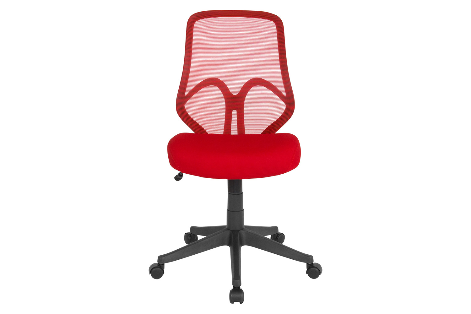 BLNK Salerno Series High-Back Black Mesh Office Chair - Red