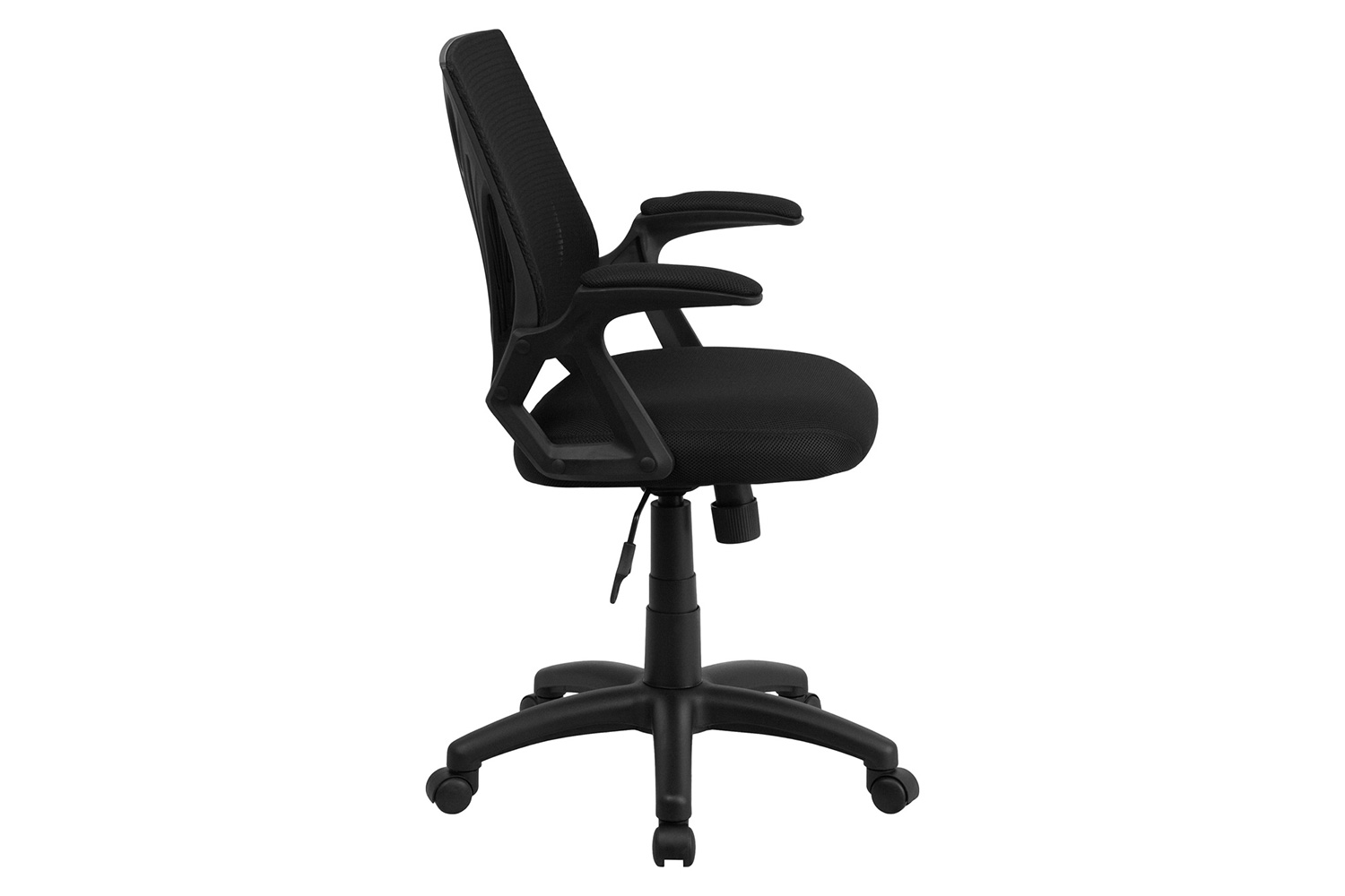 BLNK Sam Mid-Back Mesh Swivel Task Office Chair with Open Arms - Fabric