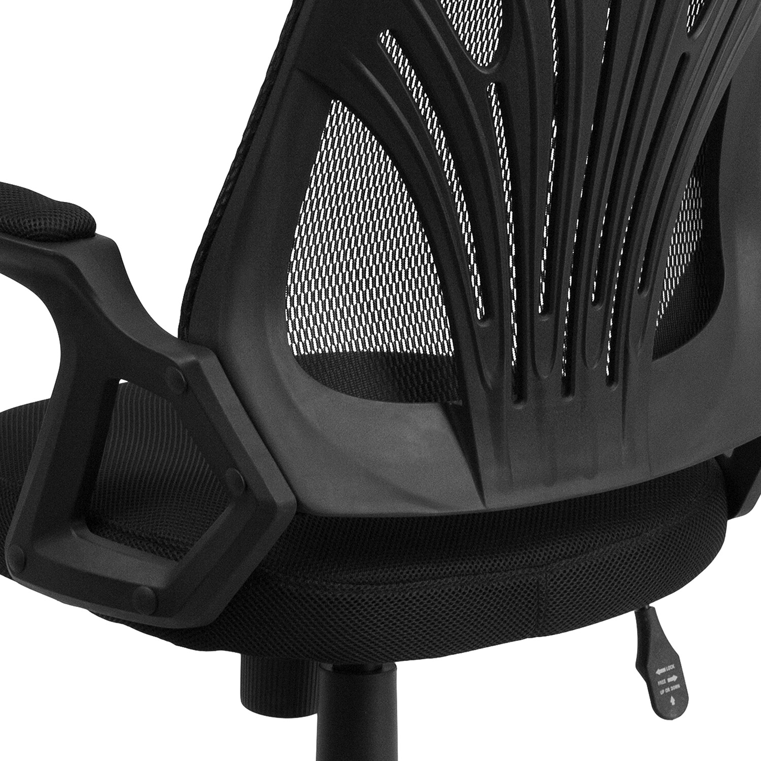 BLNK Sam Mid-Back Mesh Swivel Task Office Chair with Open Arms - Fabric