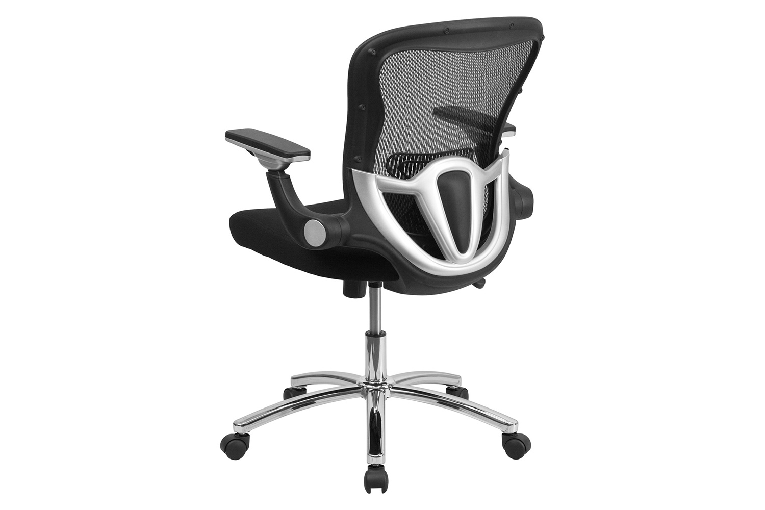 BLNK - Sam Mid-Back Mesh Executive Swivel Ergonomic Office Chair with Height Adjustable Flip-Up Arms