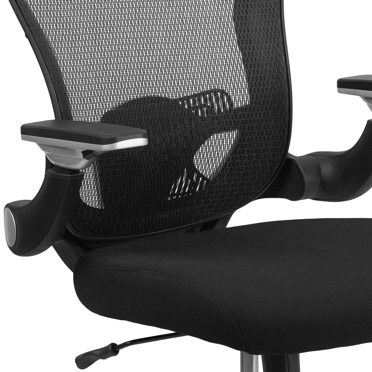 BLNK - Sam Mid-Back Mesh Executive Swivel Ergonomic Office Chair with Height Adjustable Flip-Up Arms