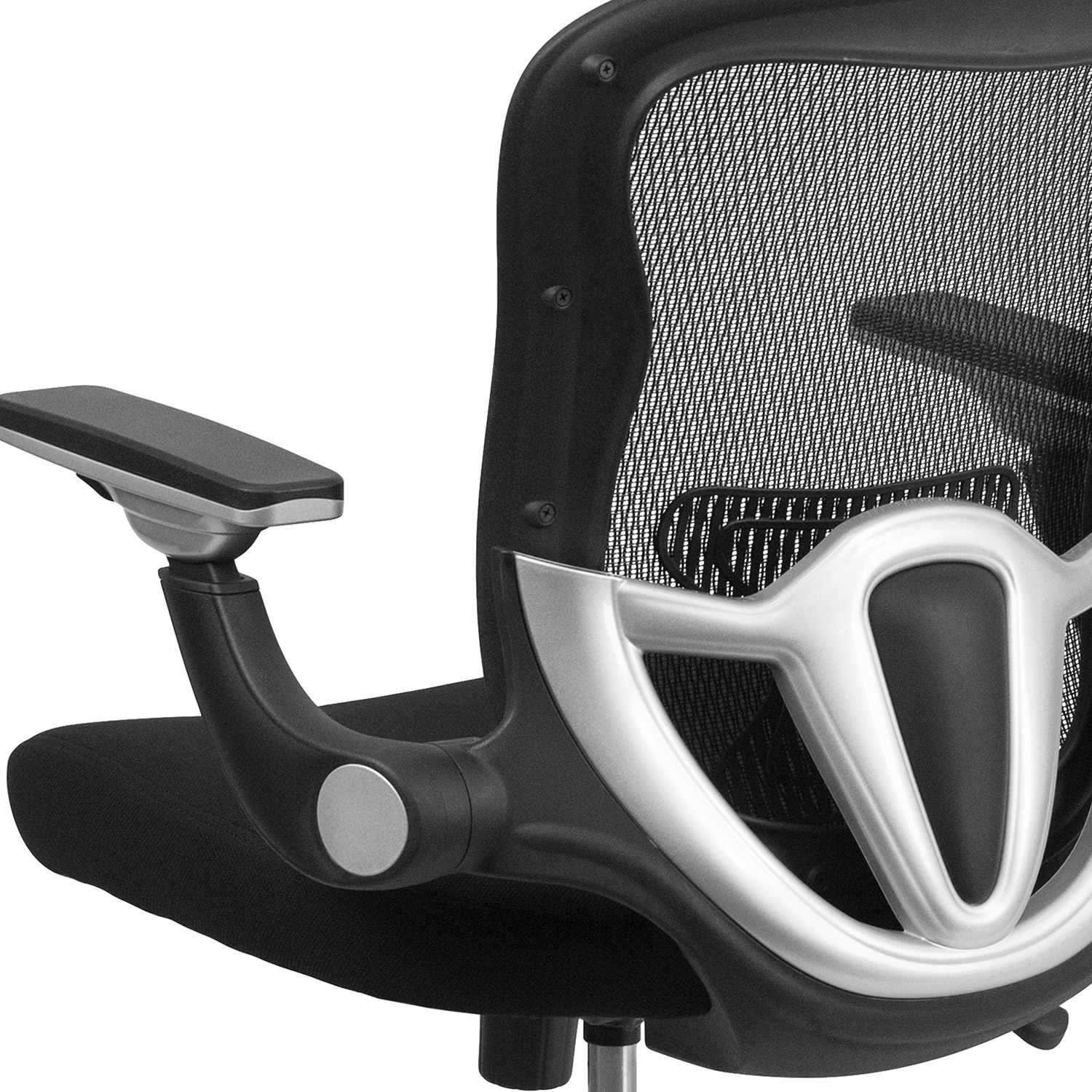 BLNK - Sam Mid-Back Mesh Executive Swivel Ergonomic Office Chair with Height Adjustable Flip-Up Arms