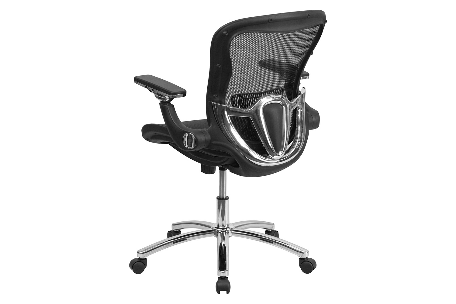 BLNK - Sam Mid-Back Mesh Executive Swivel Ergonomic Office Chair with Synchro-Tilt and Height Adjustable Flip-Up Arms