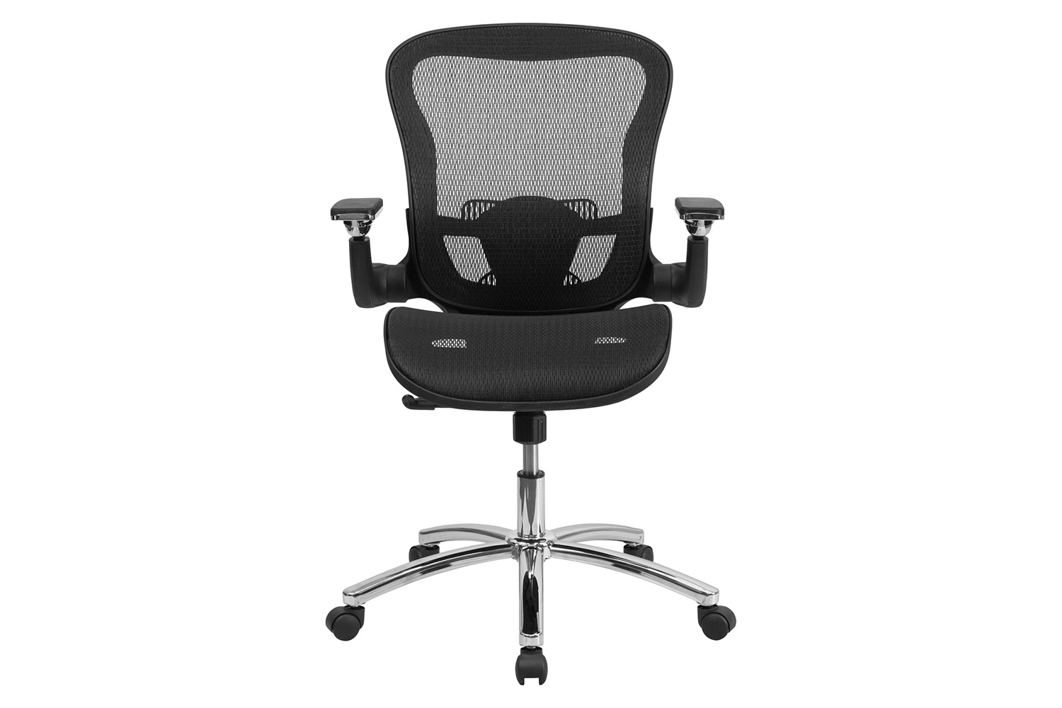 BLNK - Sam Mid-Back Mesh Executive Swivel Ergonomic Office Chair with Synchro-Tilt and Height Adjustable Flip-Up Arms