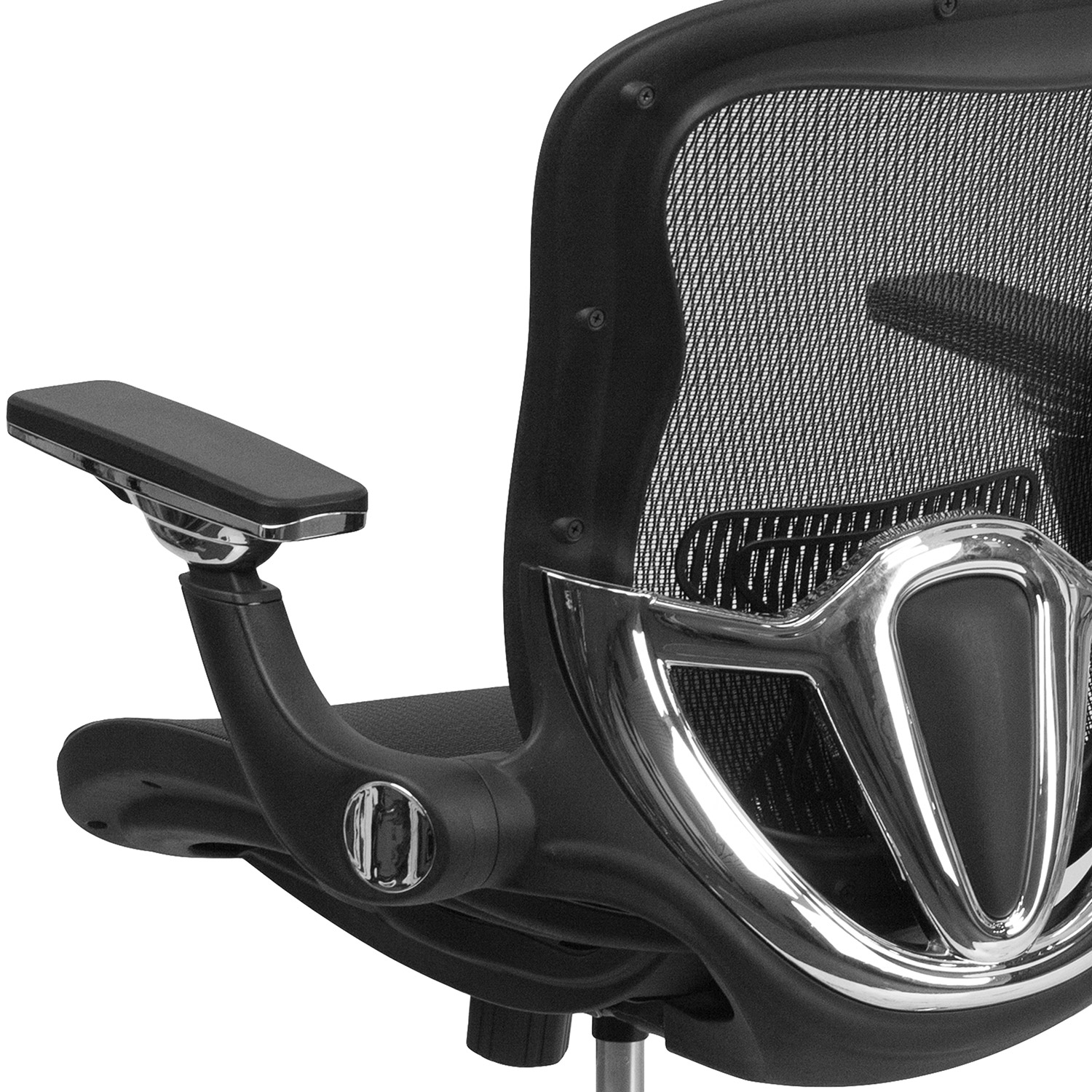 BLNK - Sam Mid-Back Mesh Executive Swivel Ergonomic Office Chair with Synchro-Tilt and Height Adjustable Flip-Up Arms