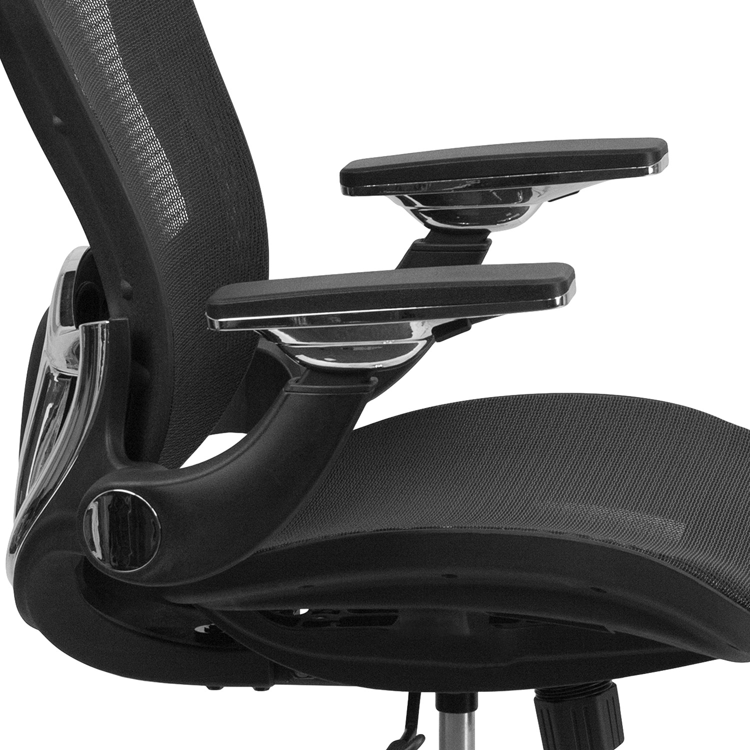 BLNK - Sam Mid-Back Mesh Executive Swivel Ergonomic Office Chair with Synchro-Tilt and Height Adjustable Flip-Up Arms