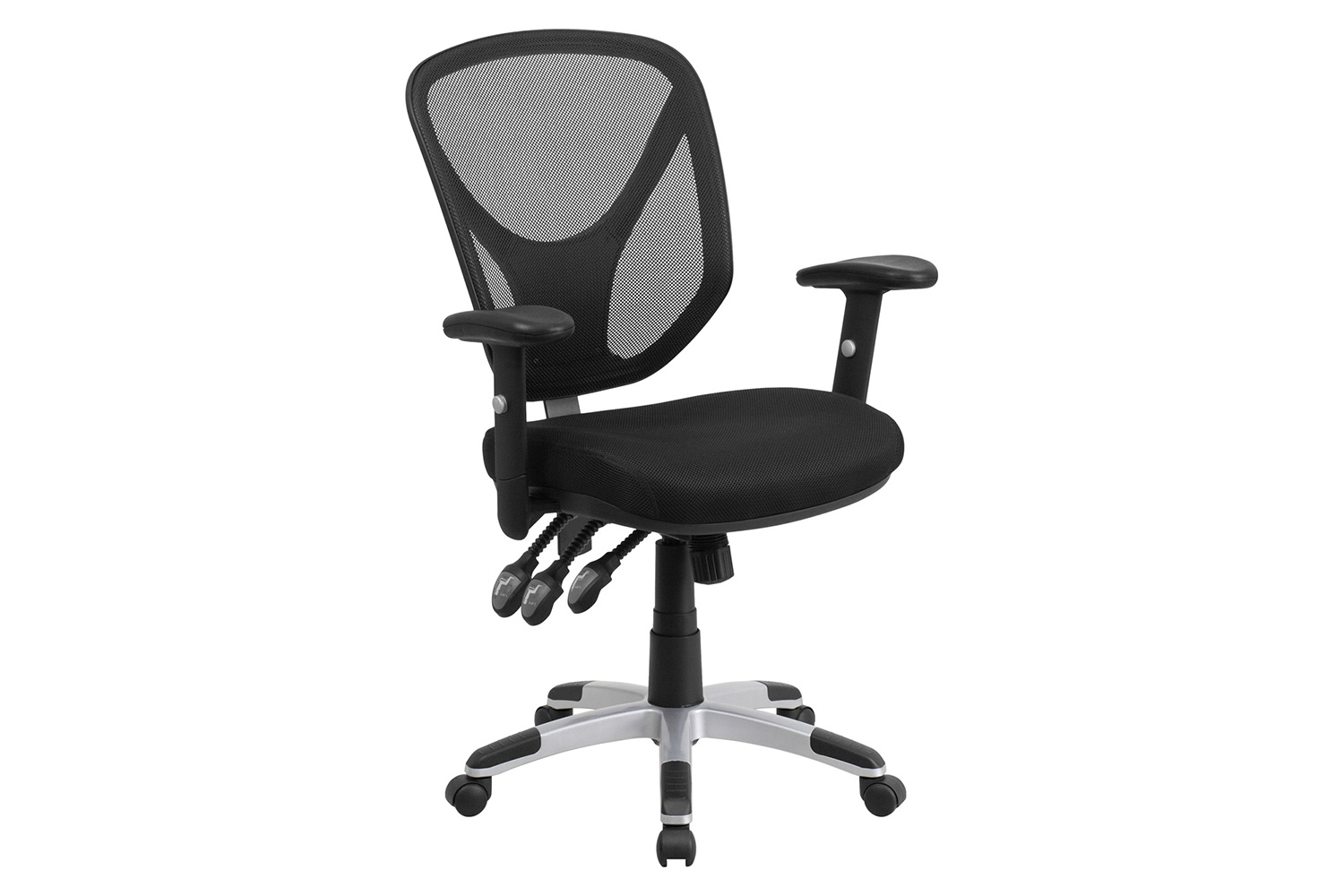 BLNK - Sam Mid-Back Mesh Multifunction Swivel Ergonomic Task Office Chair with Adjustable Arms