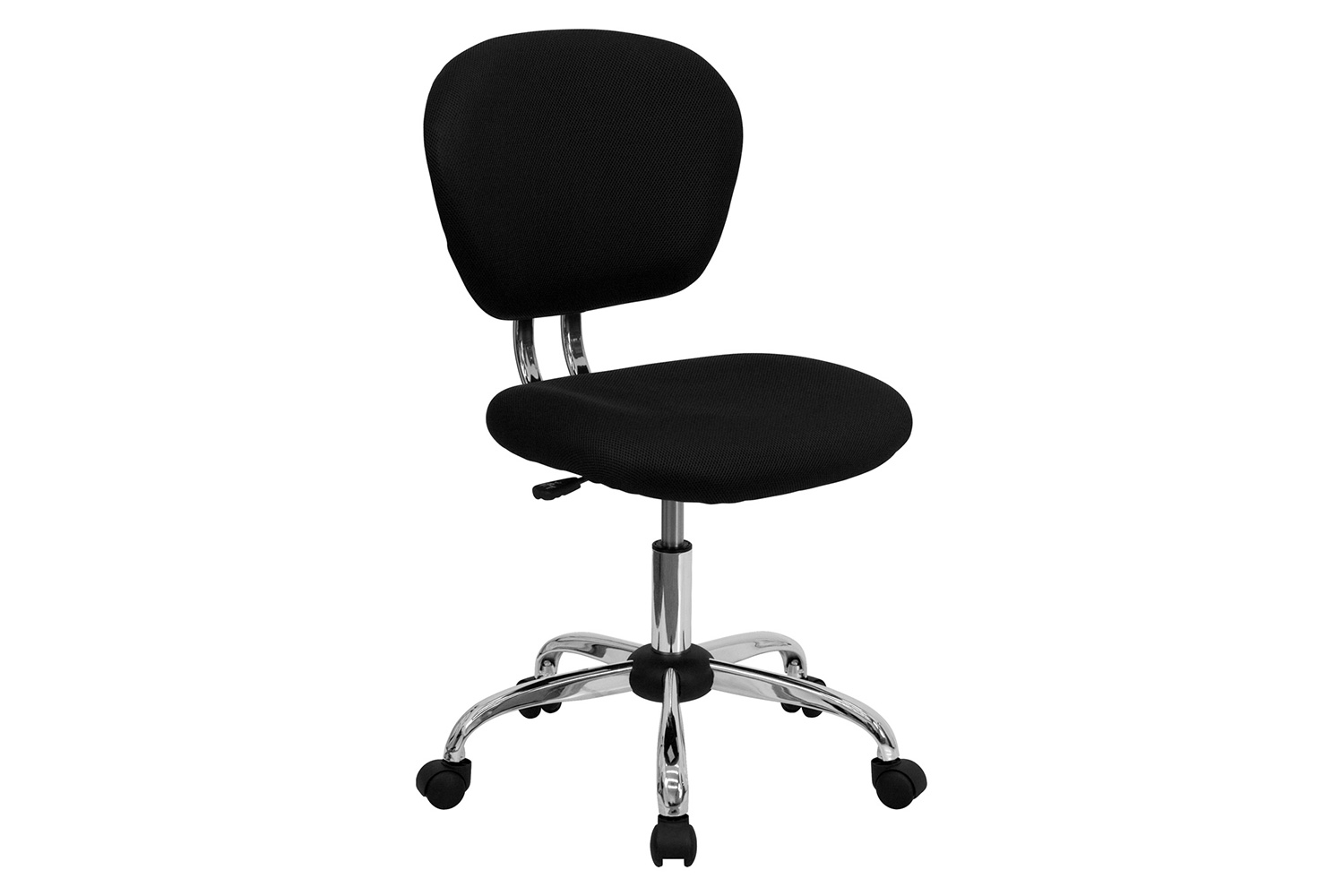 BLNK Beverly Mid-Back Mesh Padded Swivel Task Office Chair with Chrome Base - Black