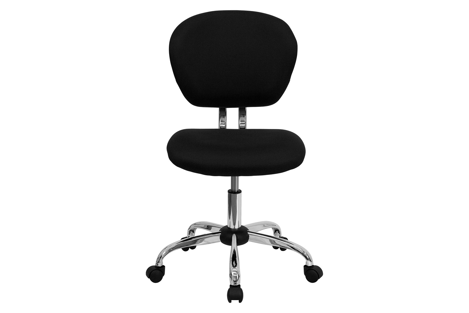 BLNK Beverly Mid-Back Mesh Padded Swivel Task Office Chair with Chrome Base - Black