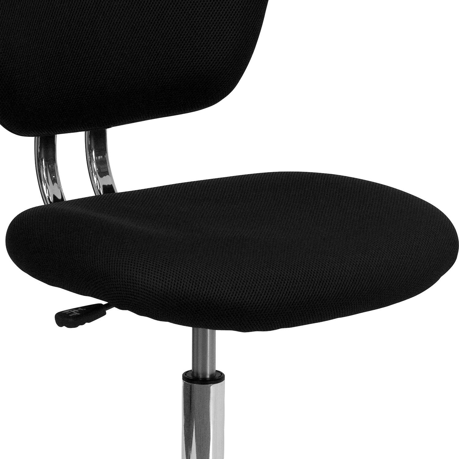 BLNK Beverly Mid-Back Mesh Padded Swivel Task Office Chair with Chrome Base - Black