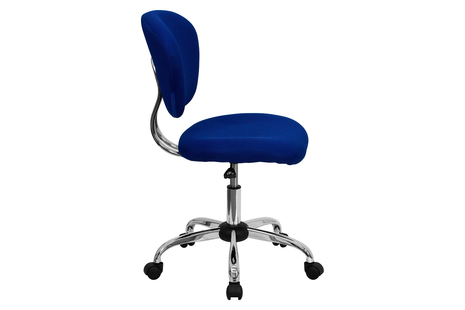 BLNK Beverly Mid-Back Mesh Padded Swivel Task Office Chair with Chrome Base - Blue