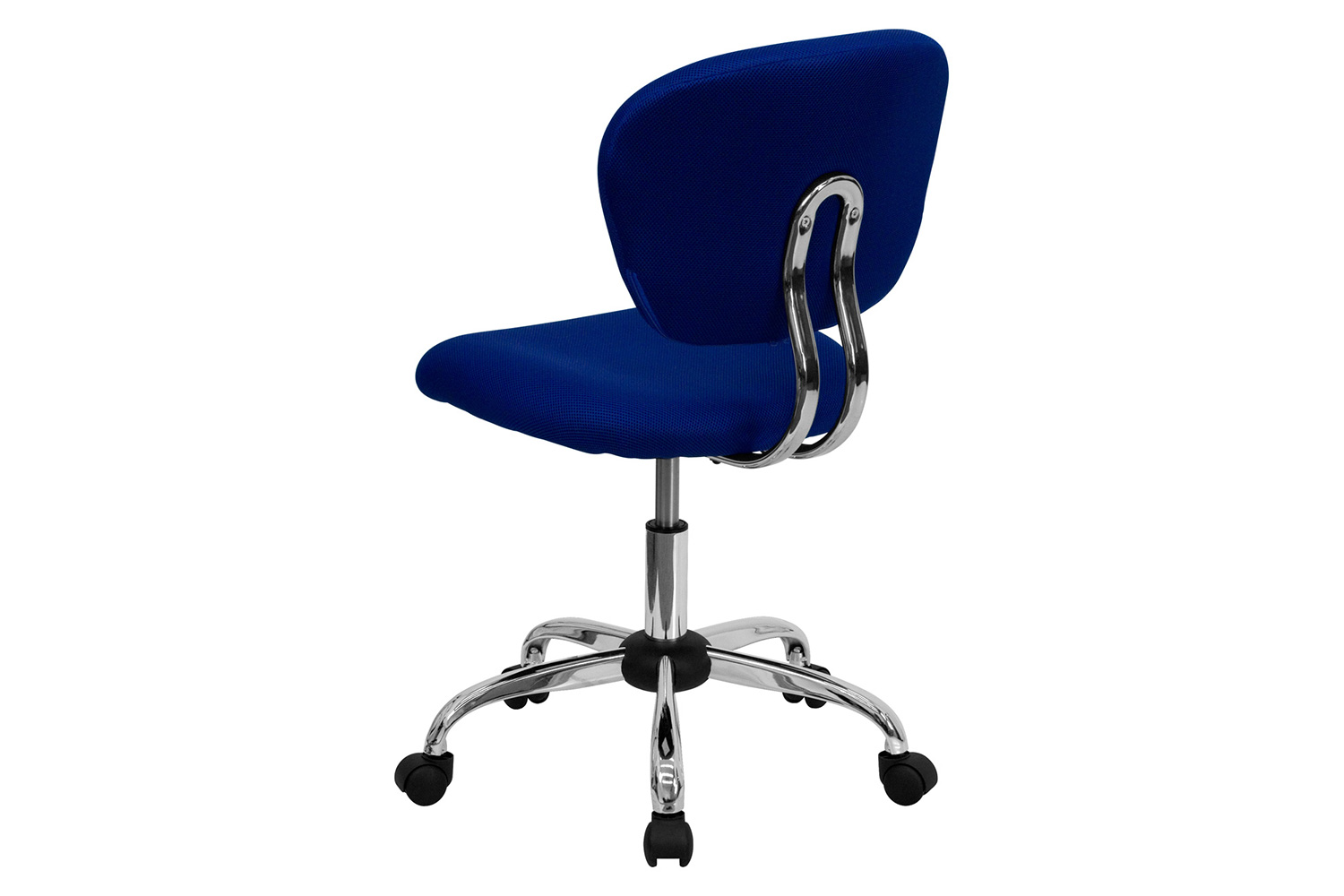 BLNK Beverly Mid-Back Mesh Padded Swivel Task Office Chair with Chrome Base - Blue