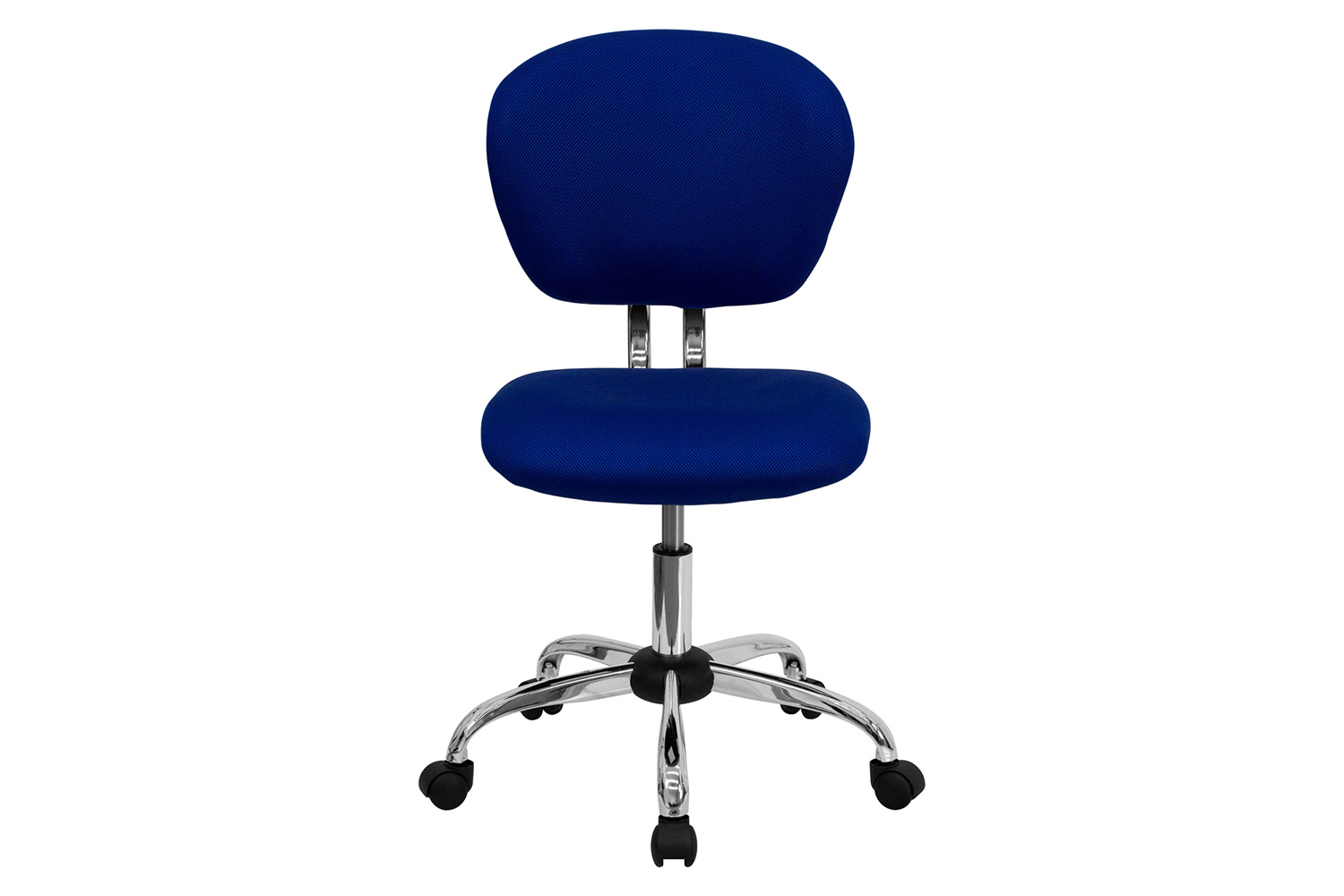 BLNK Beverly Mid-Back Mesh Padded Swivel Task Office Chair with Chrome Base - Blue