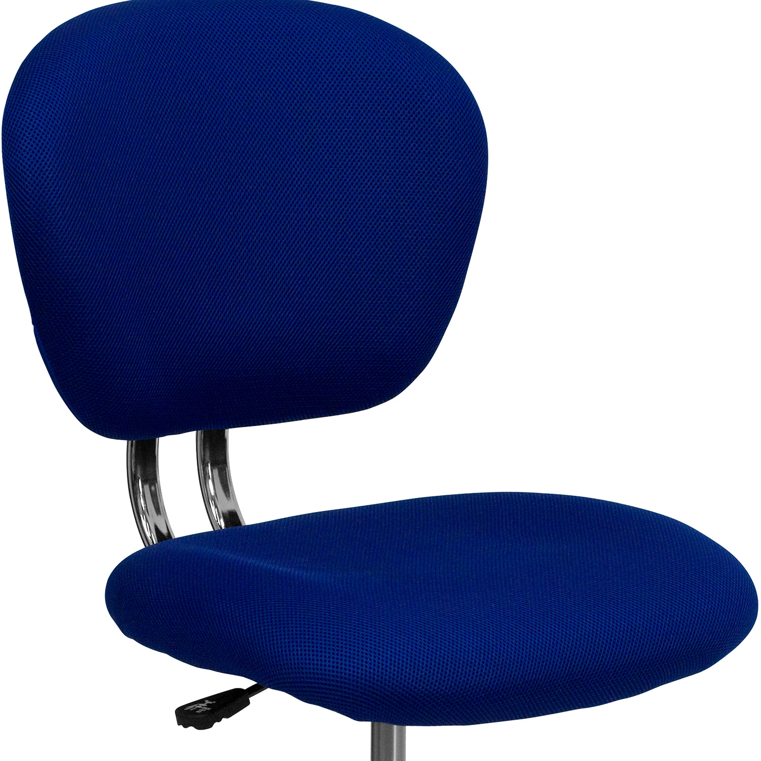 BLNK Beverly Mid-Back Mesh Padded Swivel Task Office Chair with Chrome Base - Blue