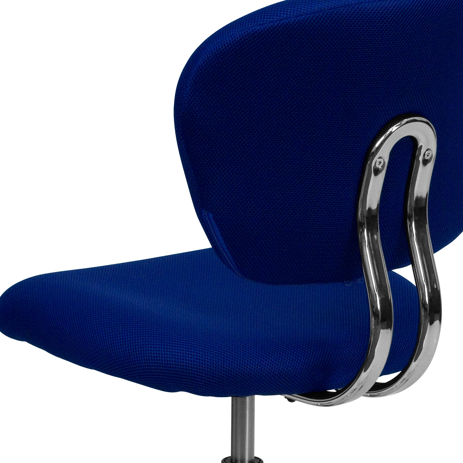 BLNK Beverly Mid-Back Mesh Padded Swivel Task Office Chair with Chrome Base - Blue