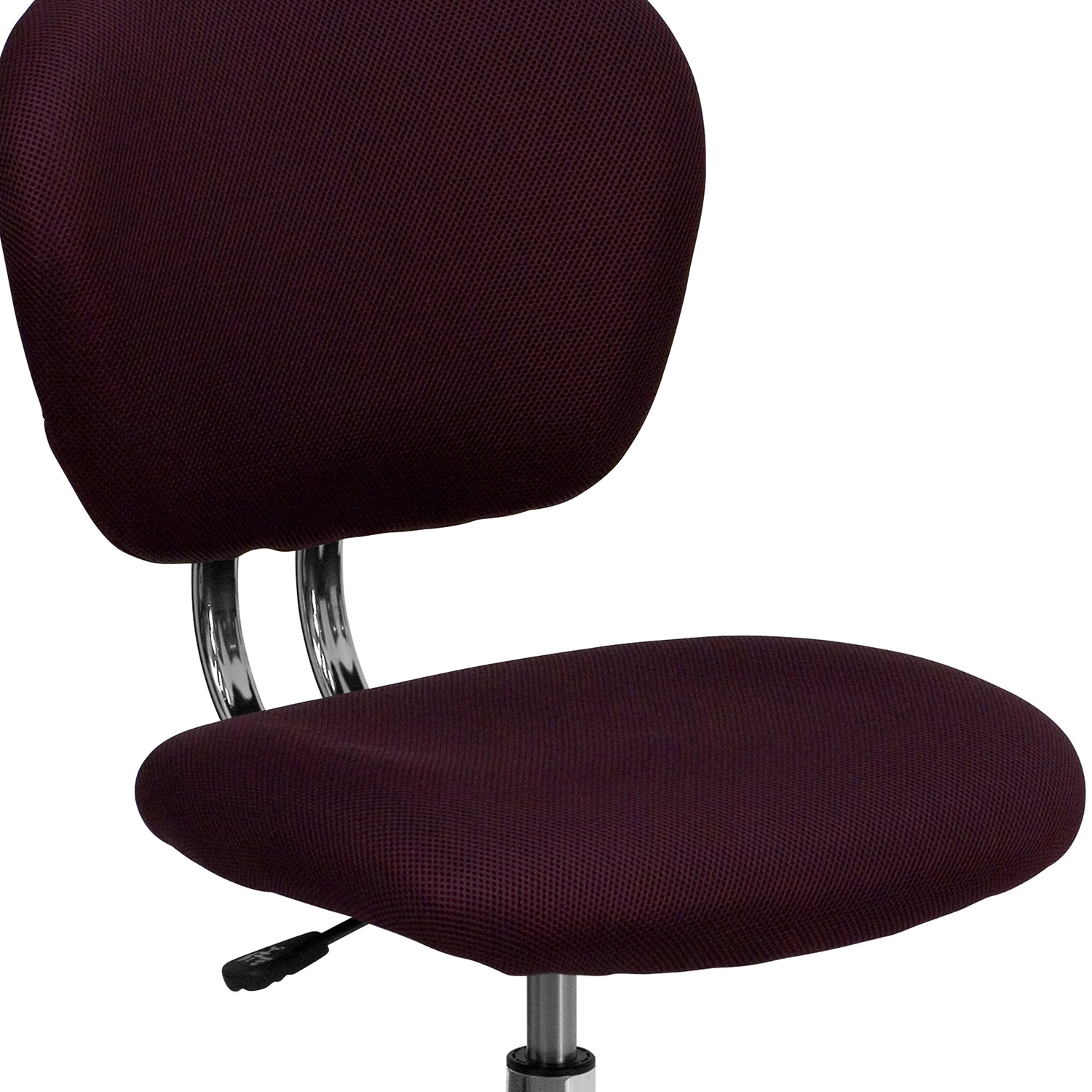 BLNK Beverly Mid-Back Mesh Padded Swivel Task Office Chair with Chrome Base - Burgundy