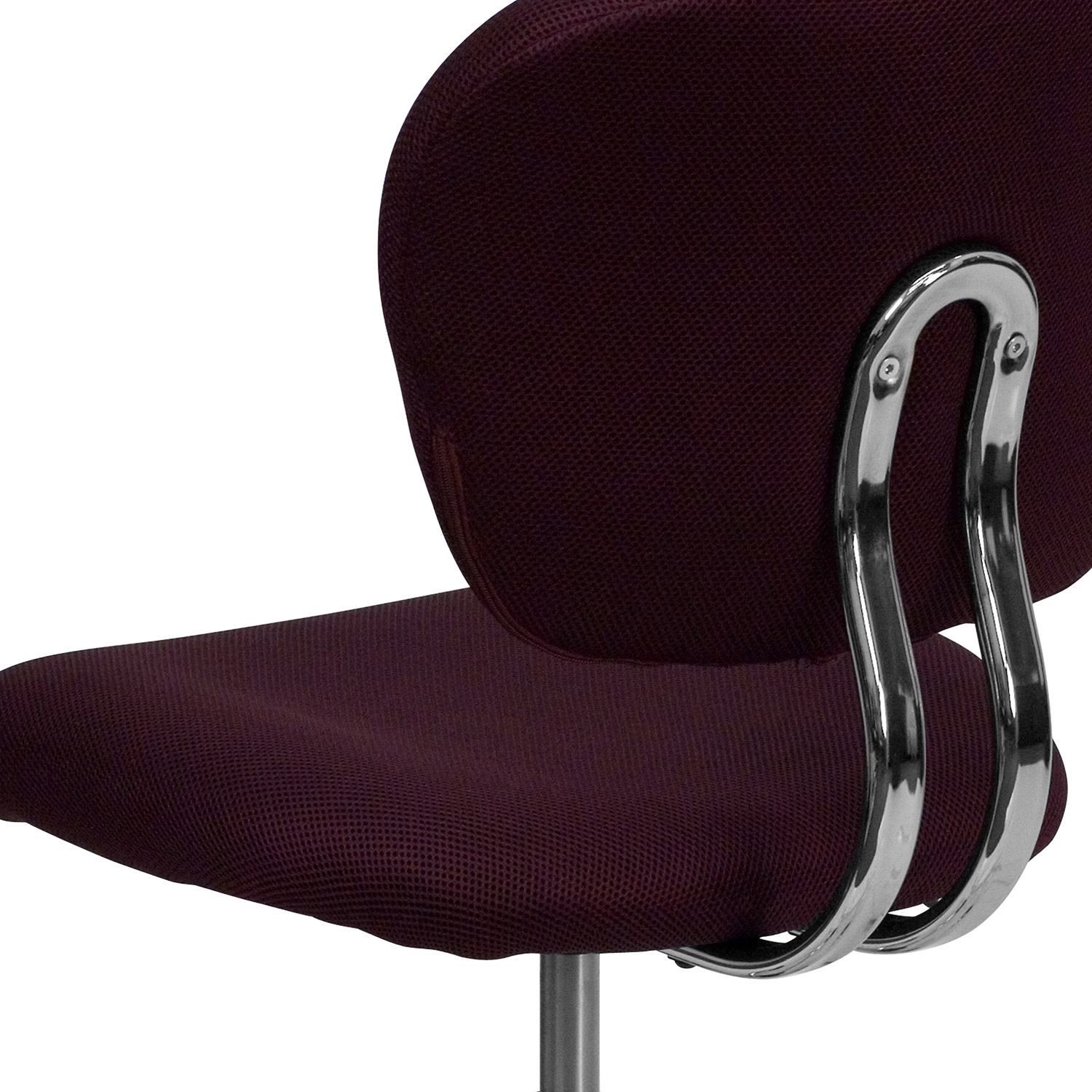 BLNK Beverly Mid-Back Mesh Padded Swivel Task Office Chair with Chrome Base - Burgundy