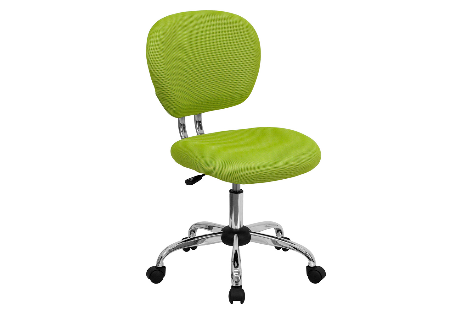 BLNK Beverly Mid-Back Mesh Padded Swivel Task Office Chair with Chrome Base - Apple Green