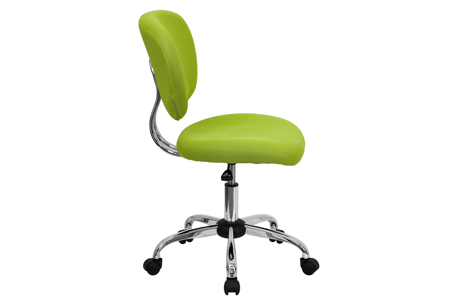 BLNK Beverly Mid-Back Mesh Padded Swivel Task Office Chair with Chrome Base - Apple Green