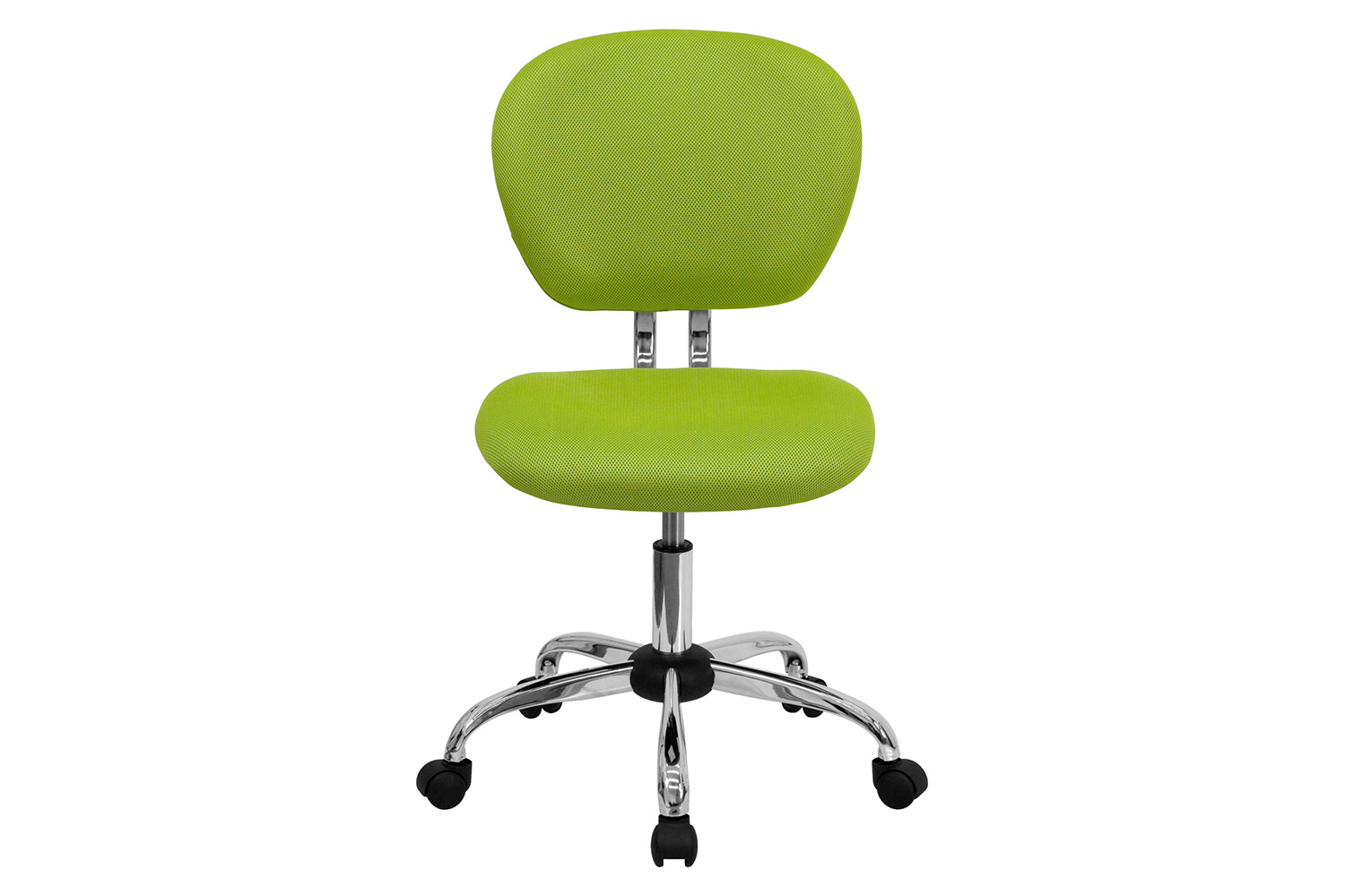 BLNK Beverly Mid-Back Mesh Padded Swivel Task Office Chair with Chrome Base - Apple Green