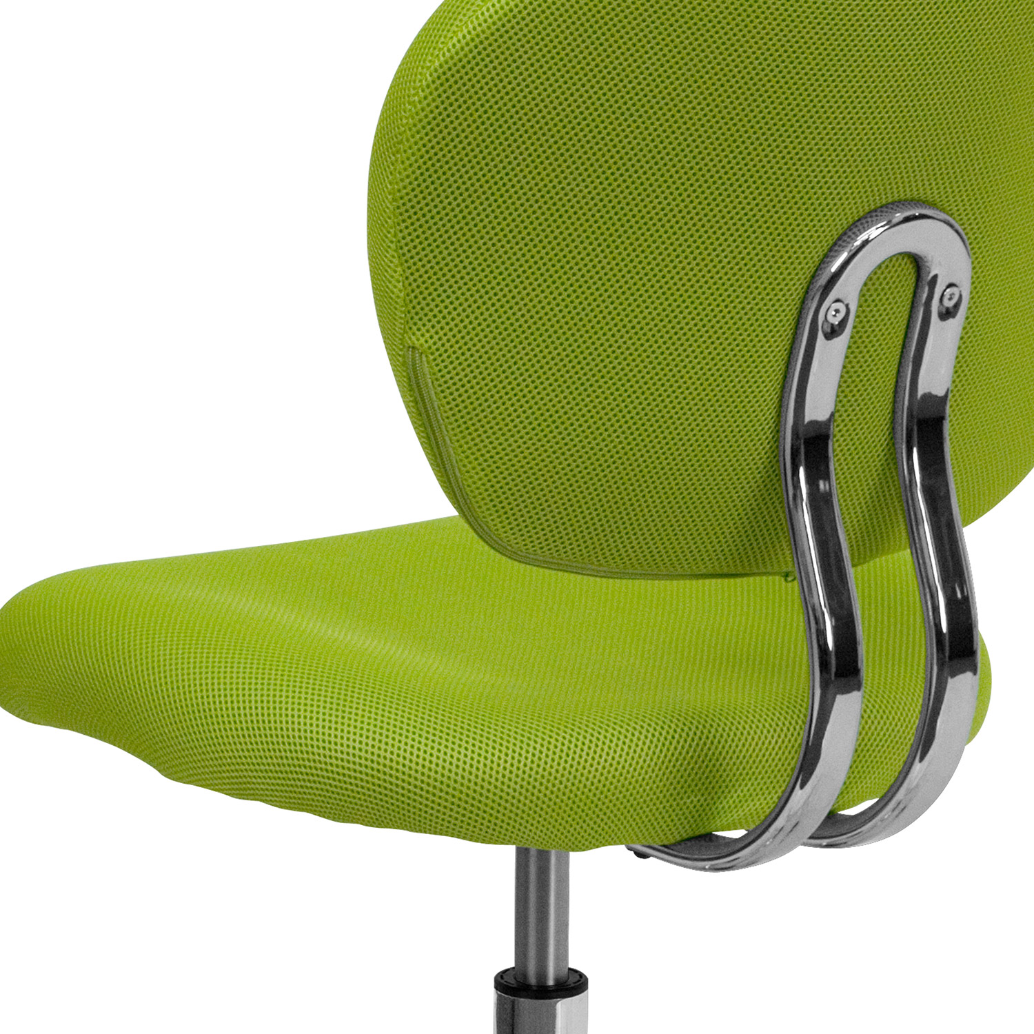 BLNK Beverly Mid-Back Mesh Padded Swivel Task Office Chair with Chrome Base - Apple Green