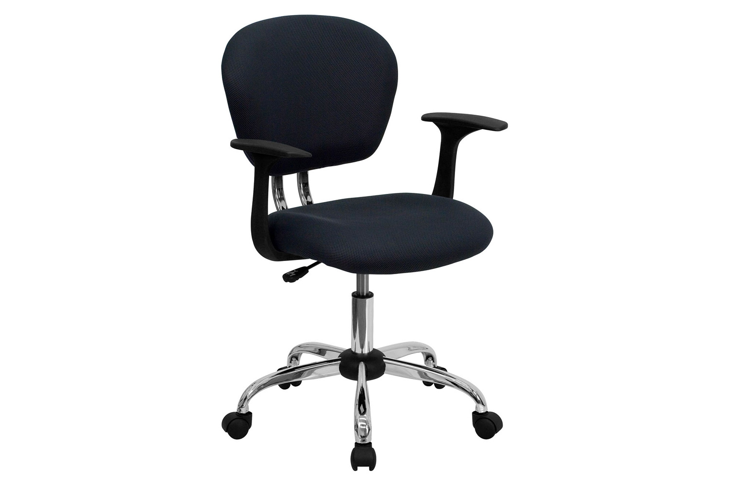 BLNK Beverly Mid-Back Mesh Padded Swivel Task Office Chair with Chrome Base