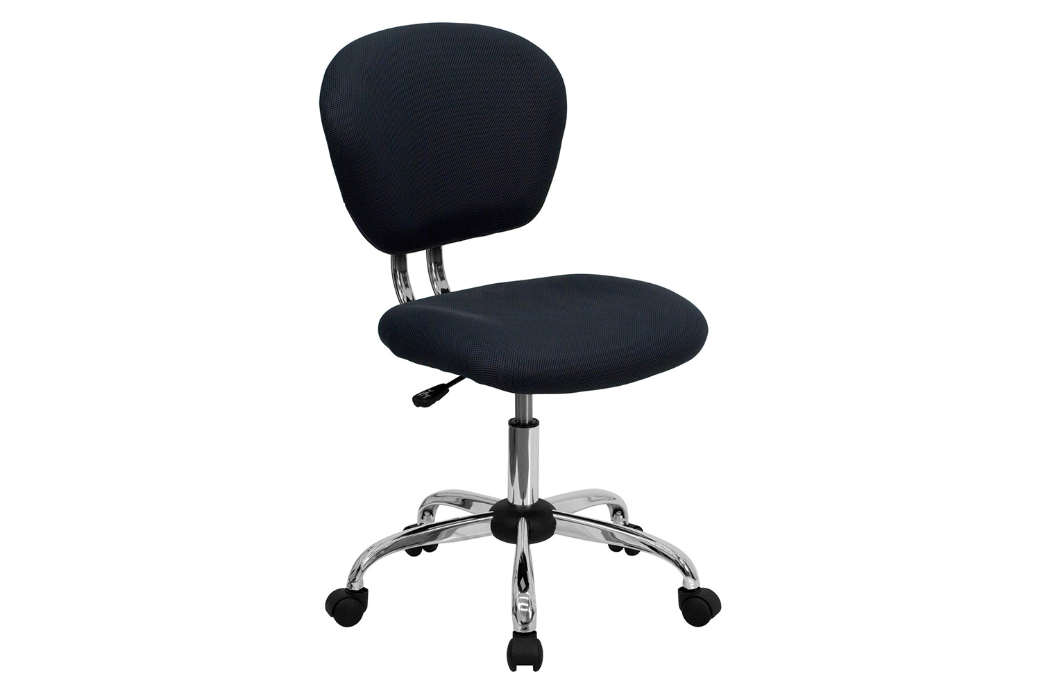 BLNK Beverly Mid-Back Mesh Padded Swivel Task Office Chair with Chrome Base - Gray