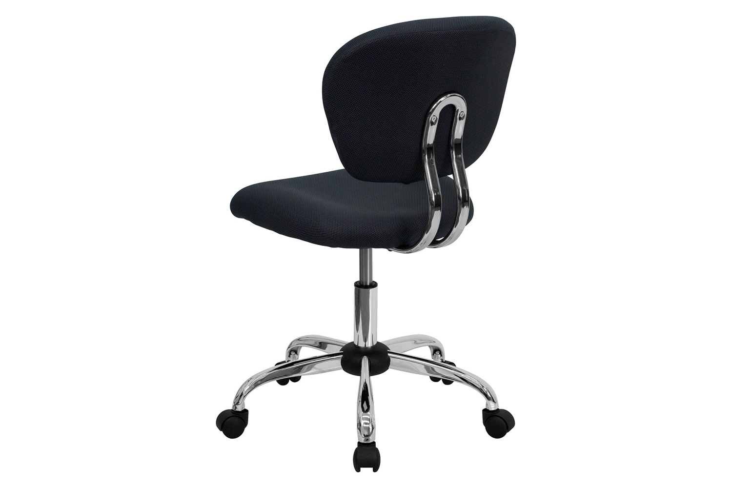 BLNK Beverly Mid-Back Mesh Padded Swivel Task Office Chair with Chrome Base - Gray