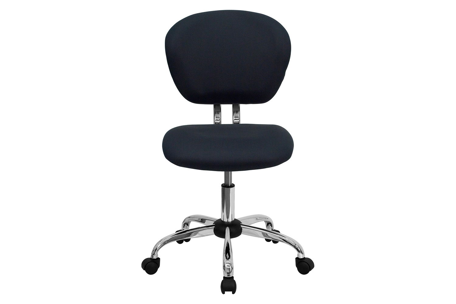 BLNK Beverly Mid-Back Mesh Padded Swivel Task Office Chair with Chrome Base - Gray