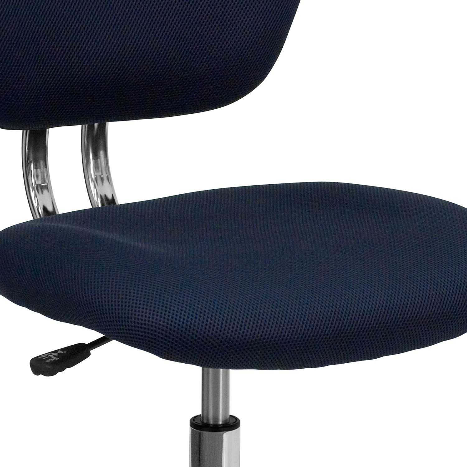 BLNK Beverly Mid-Back Mesh Padded Swivel Task Office Chair with Chrome Base - Navy