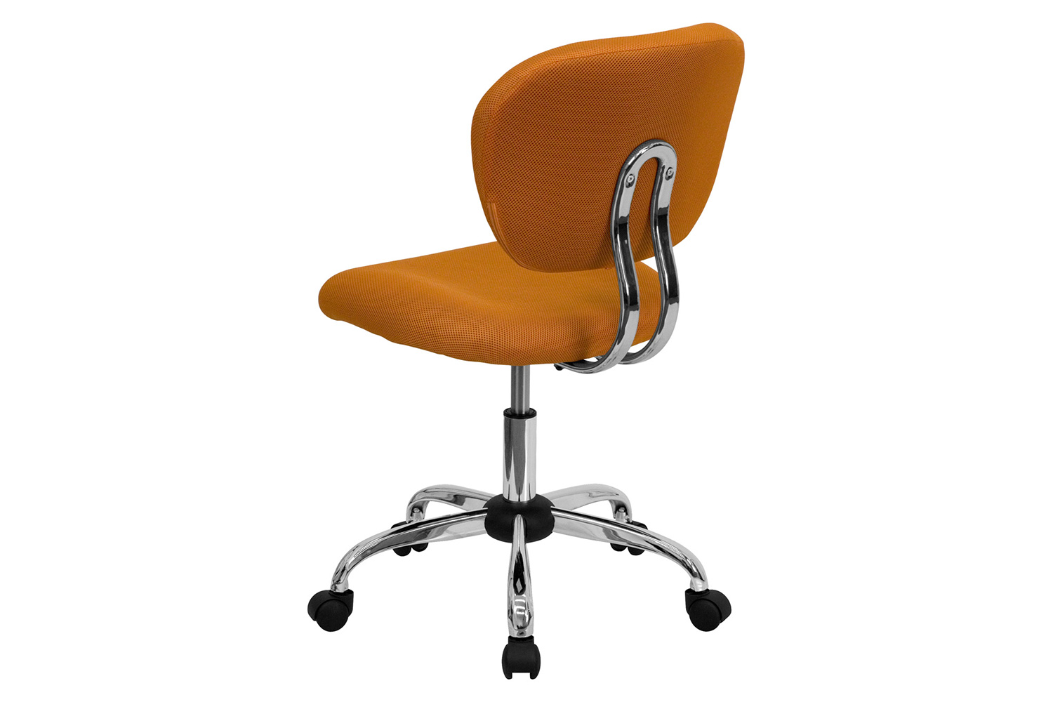 BLNK Beverly Mid-Back Mesh Padded Swivel Task Office Chair with Chrome Base - Orange