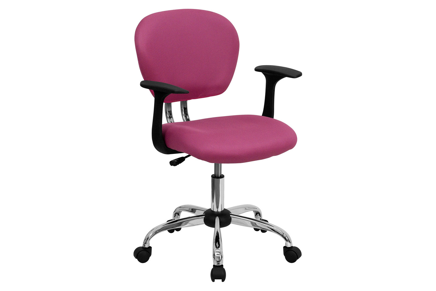 BLNK Beverly Mid-Back Mesh Padded Swivel Task Office Chair with Chrome Base