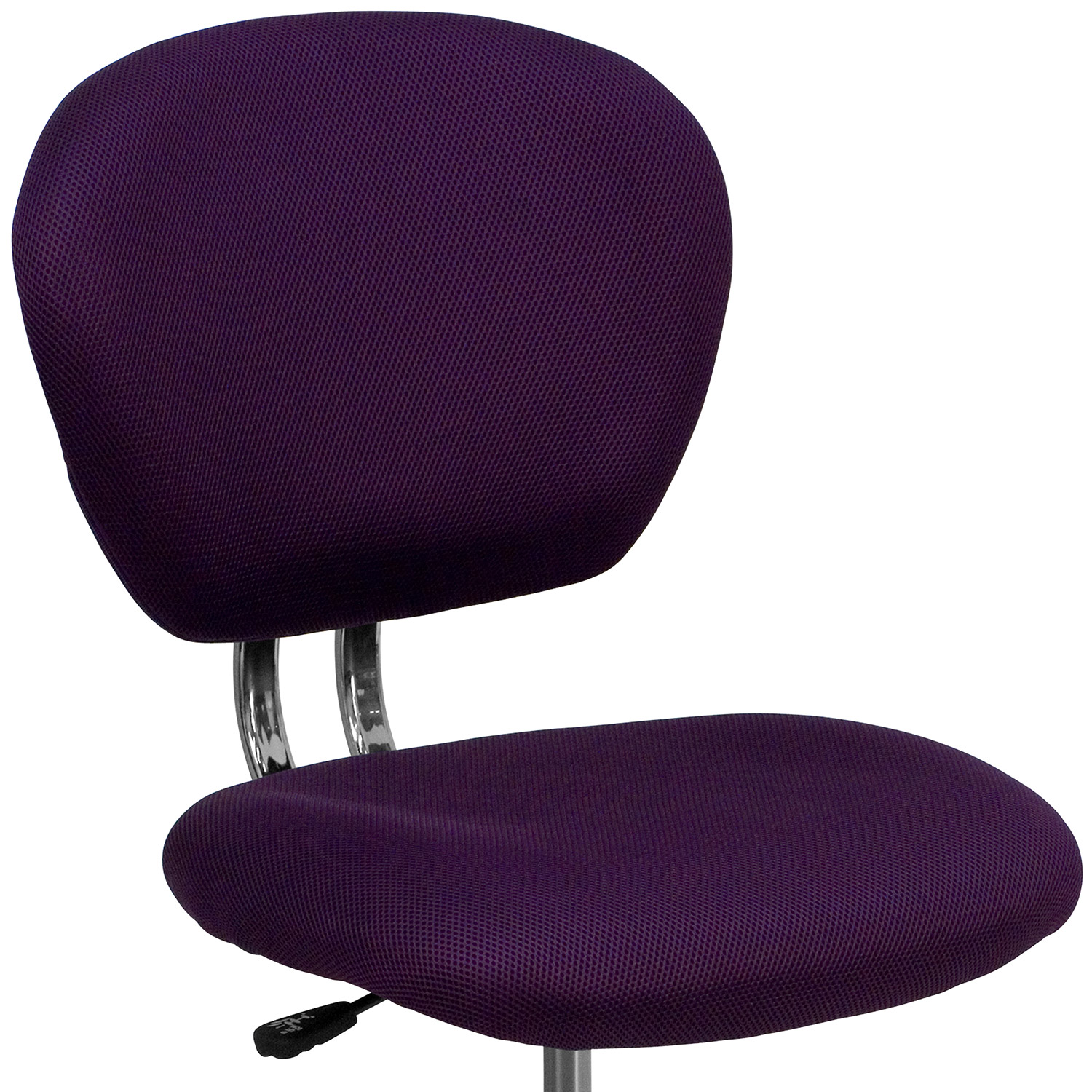 BLNK Beverly Mid-Back Mesh Padded Swivel Task Office Chair with Chrome Base - Purple