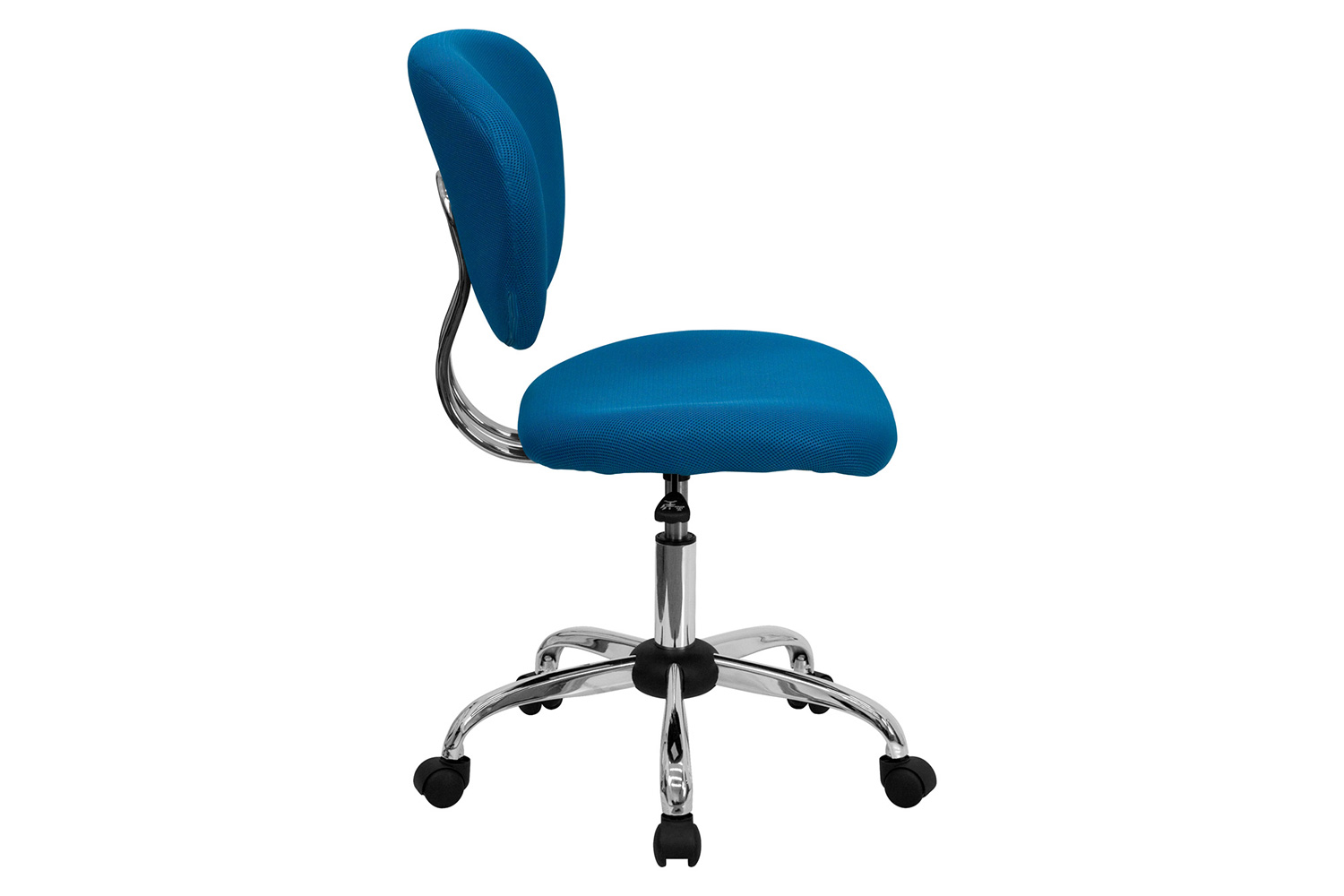 BLNK Beverly Mid-Back Mesh Padded Swivel Task Office Chair with Chrome Base - Turquoise