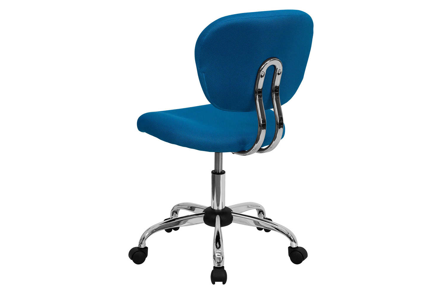 BLNK Beverly Mid-Back Mesh Padded Swivel Task Office Chair with Chrome Base - Turquoise