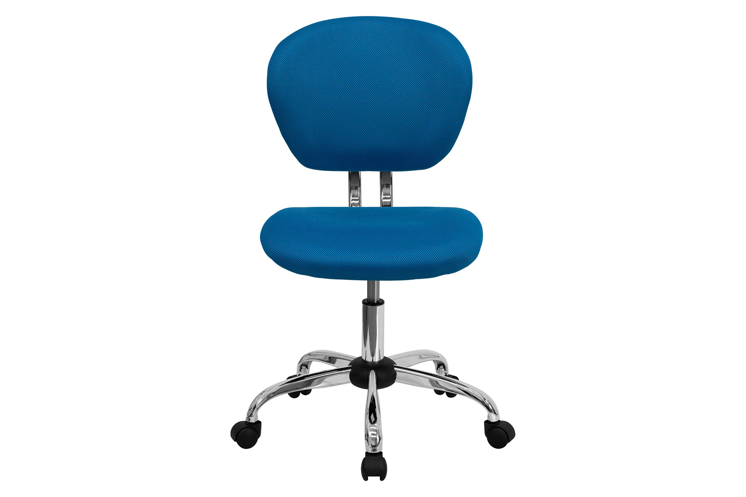 BLNK Beverly Mid-Back Mesh Padded Swivel Task Office Chair with Chrome Base - Turquoise