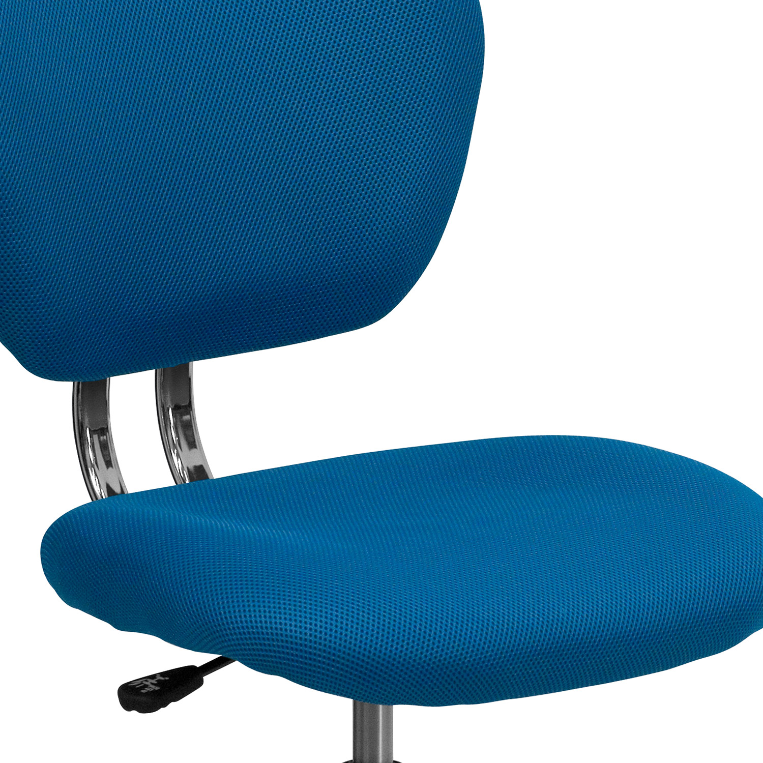 BLNK Beverly Mid-Back Mesh Padded Swivel Task Office Chair with Chrome Base - Turquoise