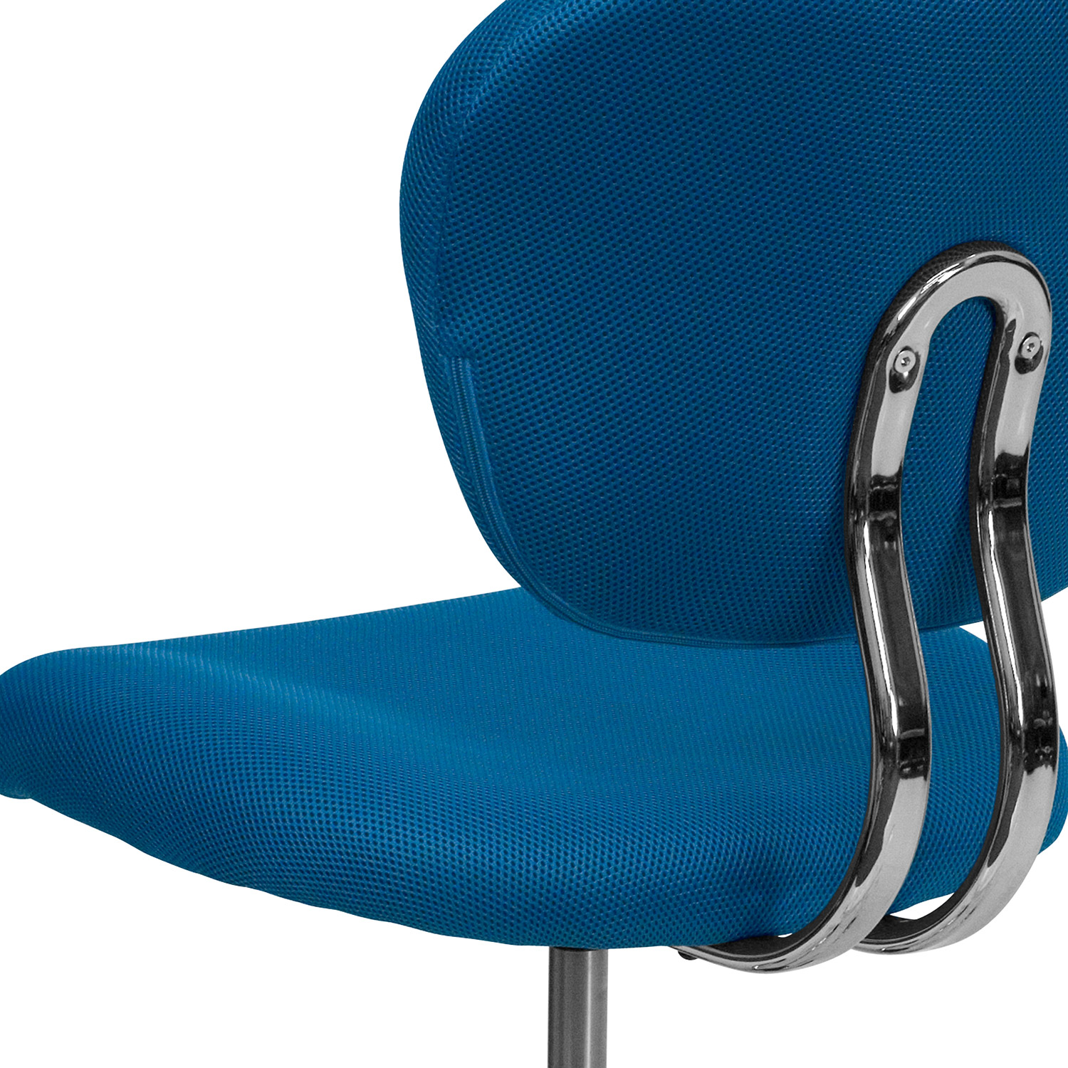 BLNK Beverly Mid-Back Mesh Padded Swivel Task Office Chair with Chrome Base - Turquoise