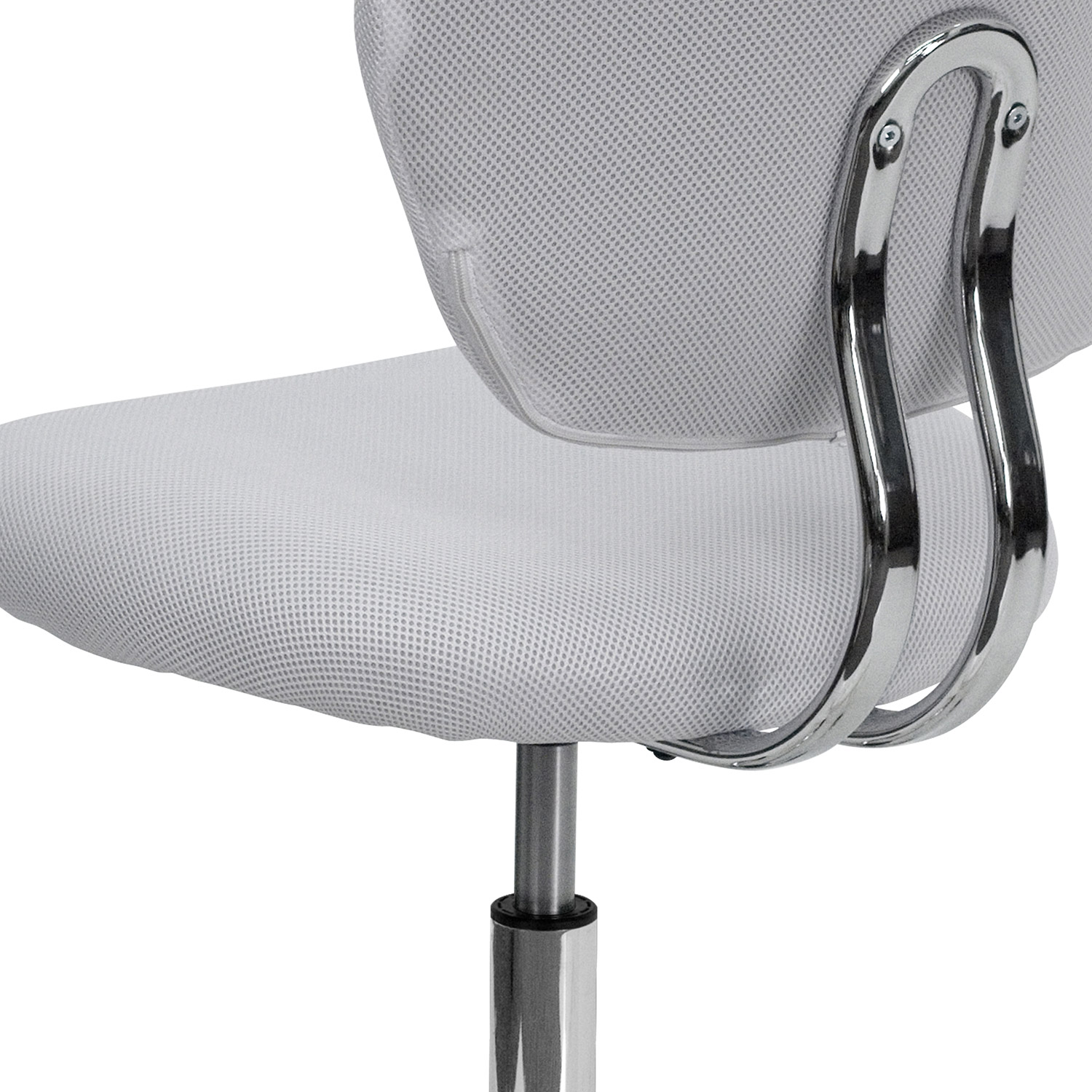 BLNK Beverly Mid-Back Mesh Padded Swivel Task Office Chair with Chrome Base - White