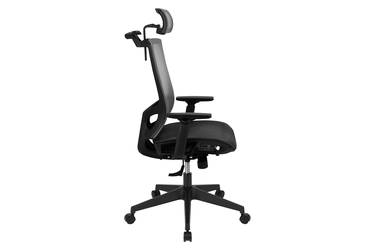 BLNK - Ergonomic Mesh Office Chair with Synchro-Tilt, Pivot Adjustable Headrest, Lumbar Support, Coat Hanger and Adjustable Arms