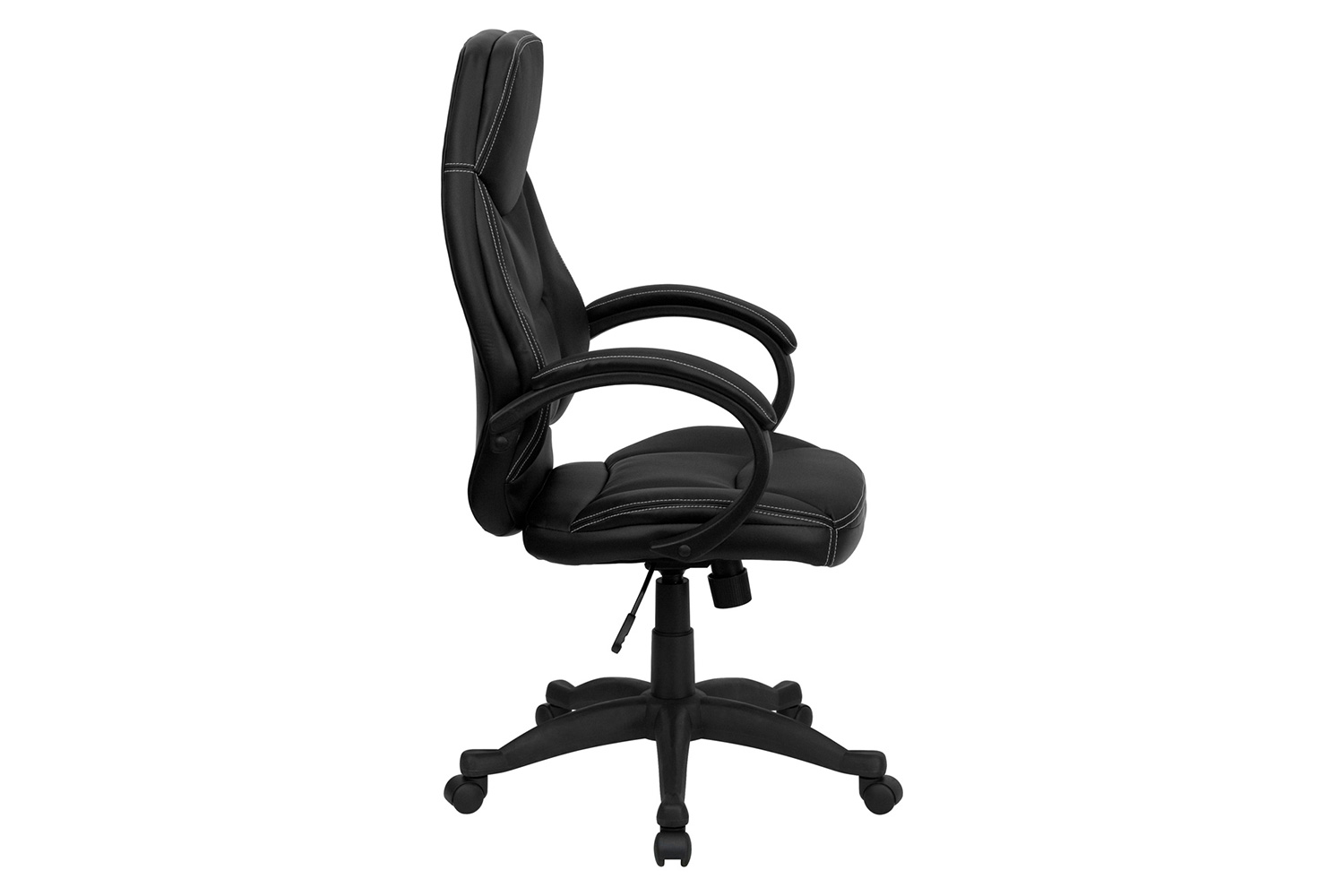 BLNK - Leonard LeatherSoft High-Back Contemporary Executive Swivel Ergonomic Office Chair with Curved Back and Loop Arms