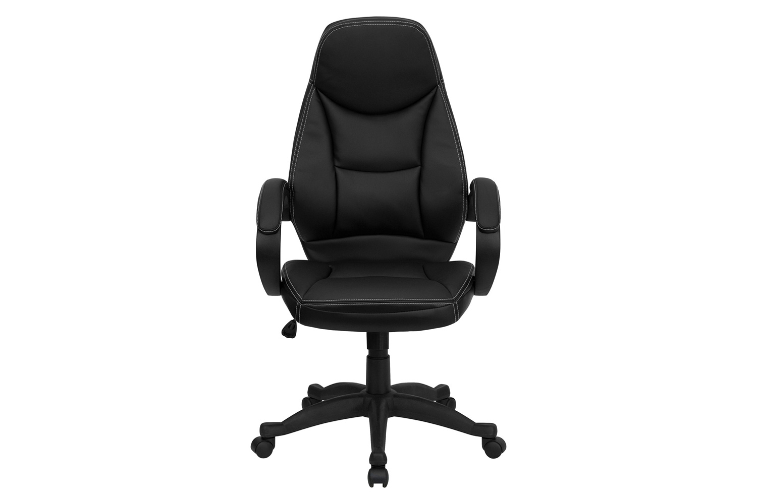 BLNK - Leonard LeatherSoft High-Back Contemporary Executive Swivel Ergonomic Office Chair with Curved Back and Loop Arms