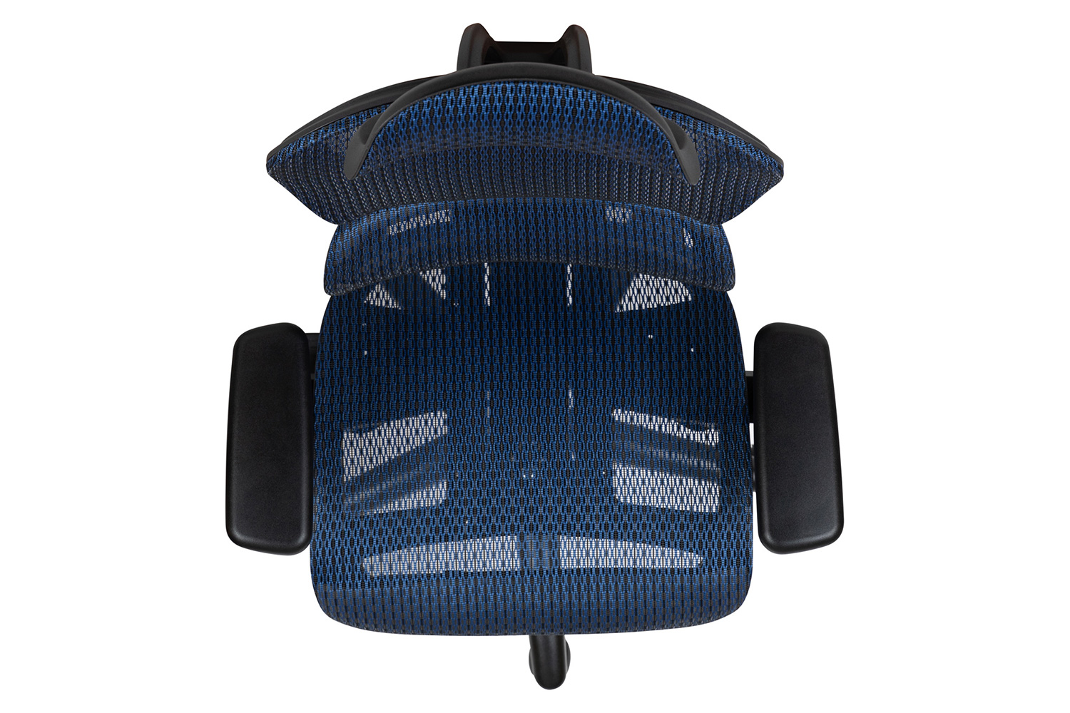 BLNK LO Ergonomic Mesh Office Chair with 2-to-1 Synchro-Tilt, Adjustable Headrest, Lumbar Support, and Adjustable Pivot Arms - Blue