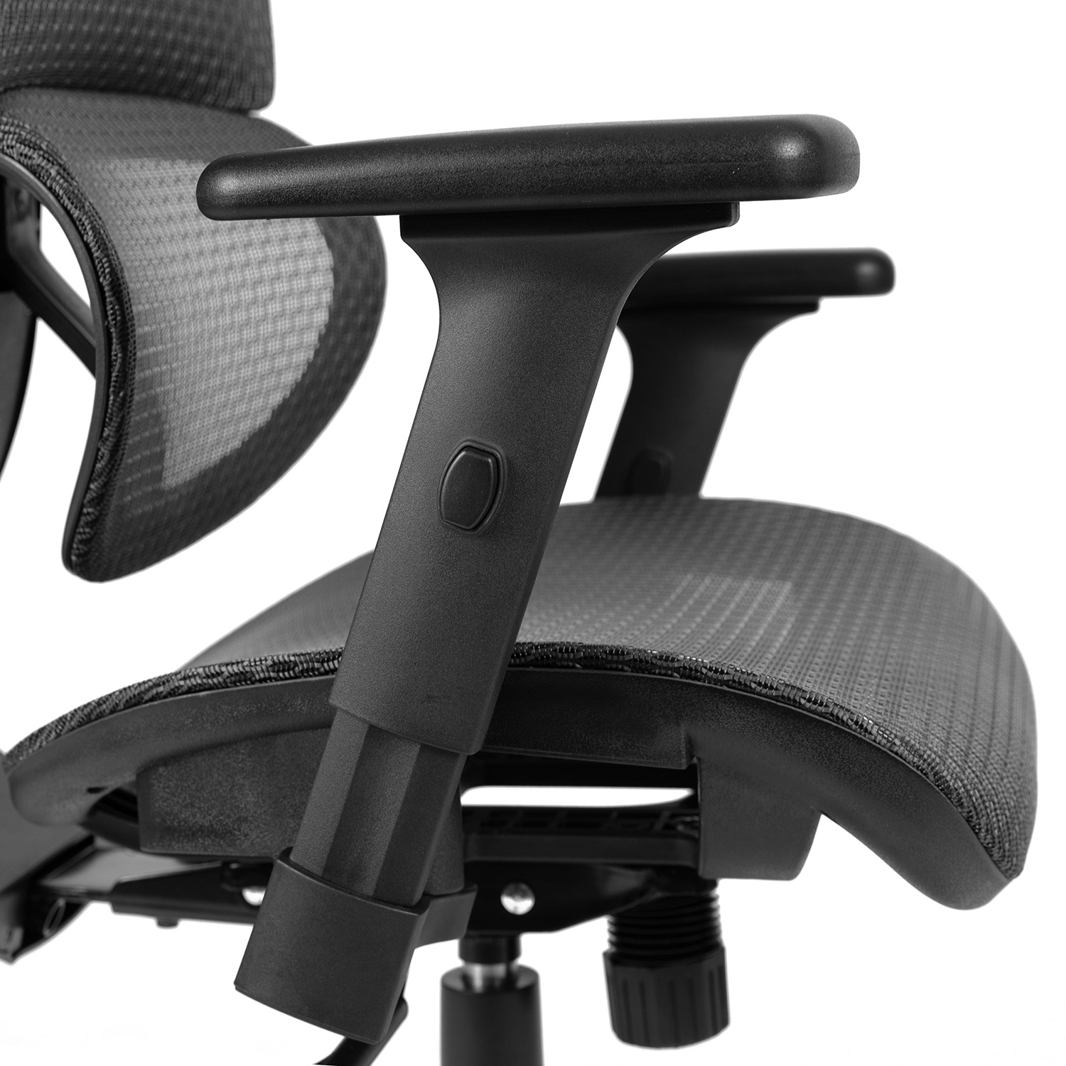 BLNK LO Ergonomic Mesh Office Chair with 2-to-1 Synchro-Tilt, Adjustable Headrest, Lumbar Support, and Adjustable Pivot Arms - Gray