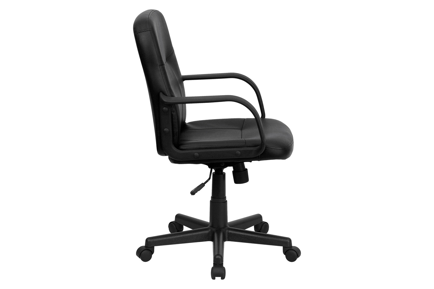 BLNK - Paulson Glove Vinyl Mid-Back Executive Swivel Office Chair with Arms