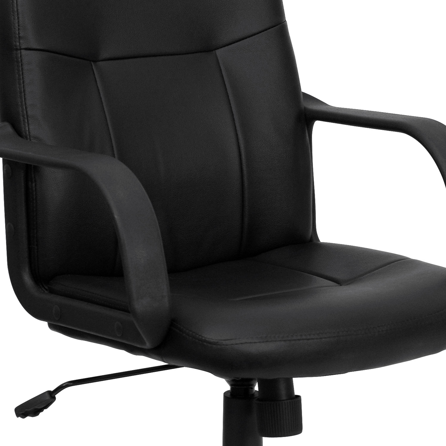 BLNK - Paulson Glove Vinyl Mid-Back Executive Swivel Office Chair with Arms