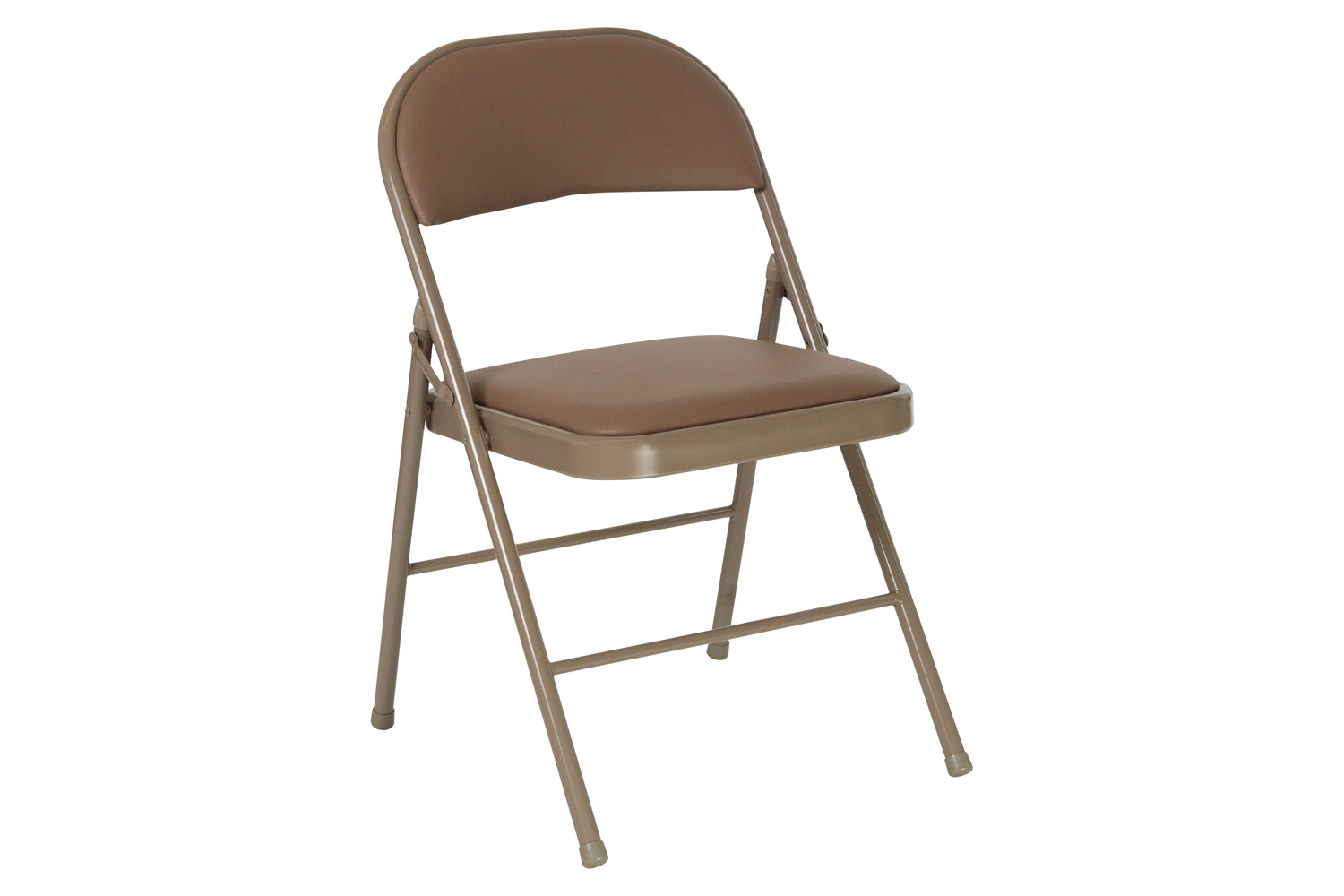 BLNK™ HERCULES Series Vinyl Double Braced Folding Chair - Beige