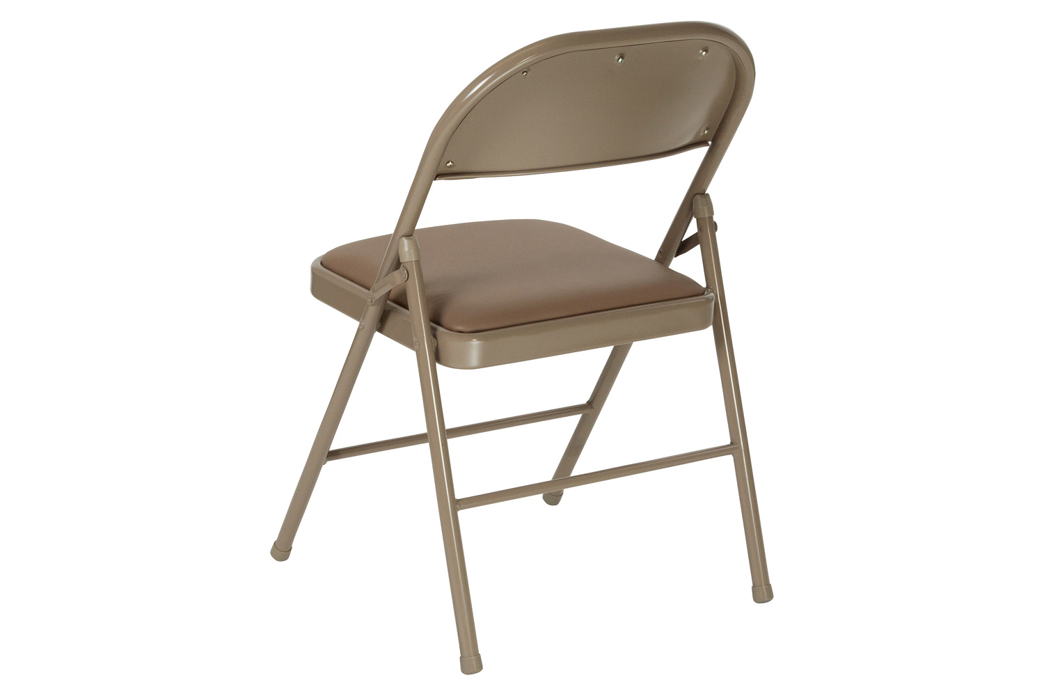 BLNK™ HERCULES Series Vinyl Double Braced Folding Chair - Beige